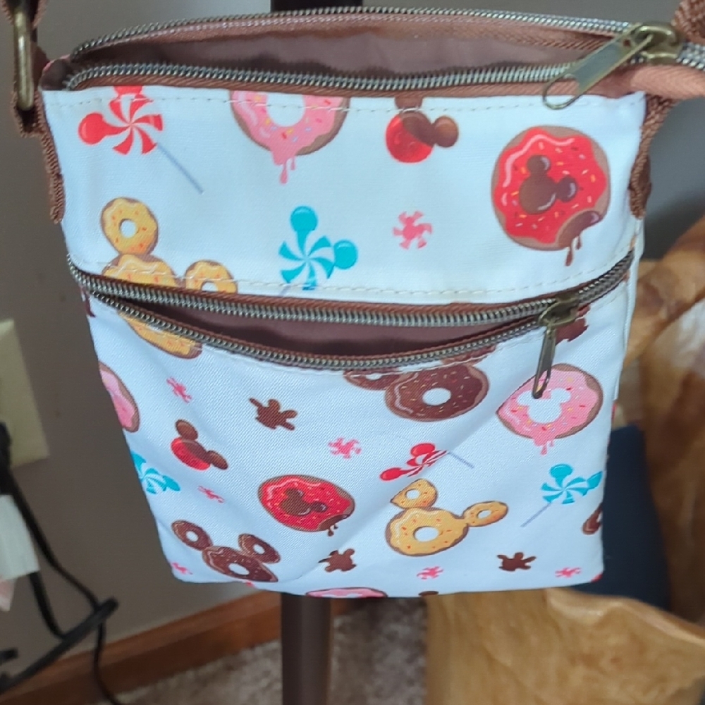 Colorful Donut Pattern Crossbody Bag